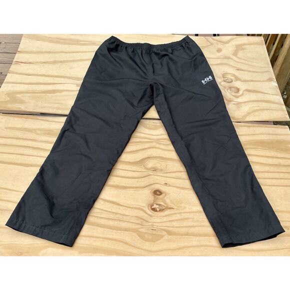 HELLY HANSEN‎ Tech Pants Athletic Waterproof Breathable Men's Black SIZE L - Picture 1 of 7